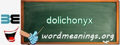 WordMeaning blackboard for dolichonyx